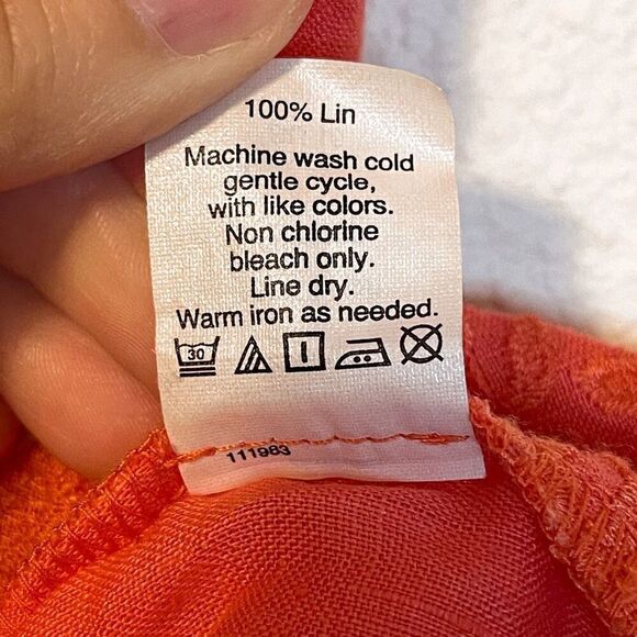 J. Crew Linen Embroidered Blouse 4 - Picture 6 of 8